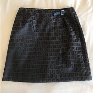Fendi zucca monogram wrap skirt (vintage)